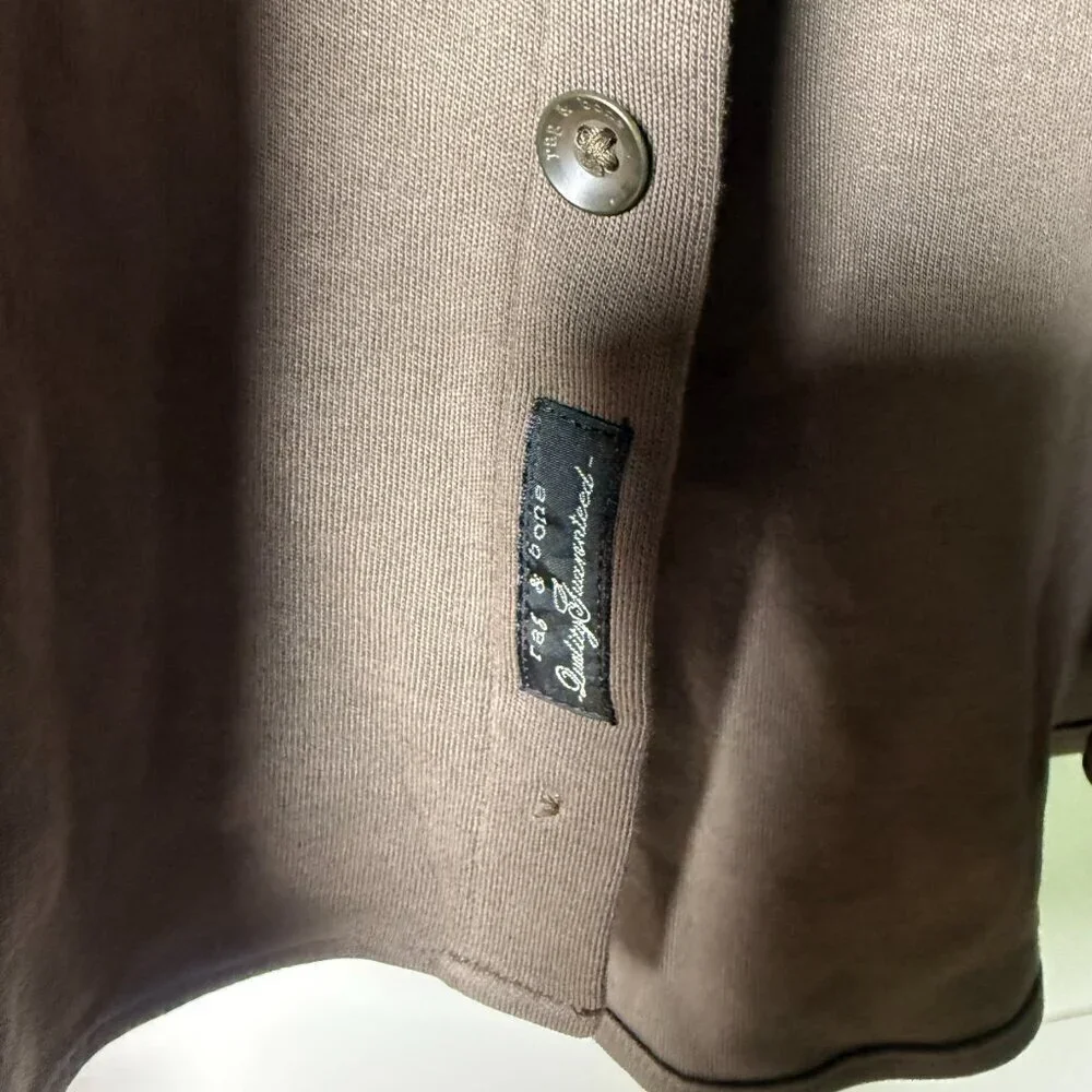 rag & bone Shacket Long Sleeve Shirt Jacket Coco Silver Brown Sz XS -RN 108879